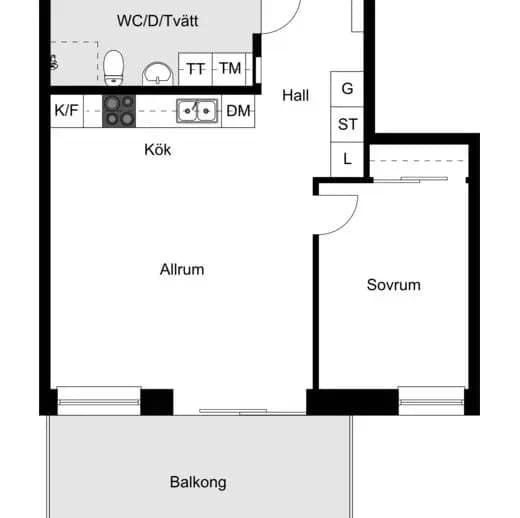 Floor plan for Lunagränd 1