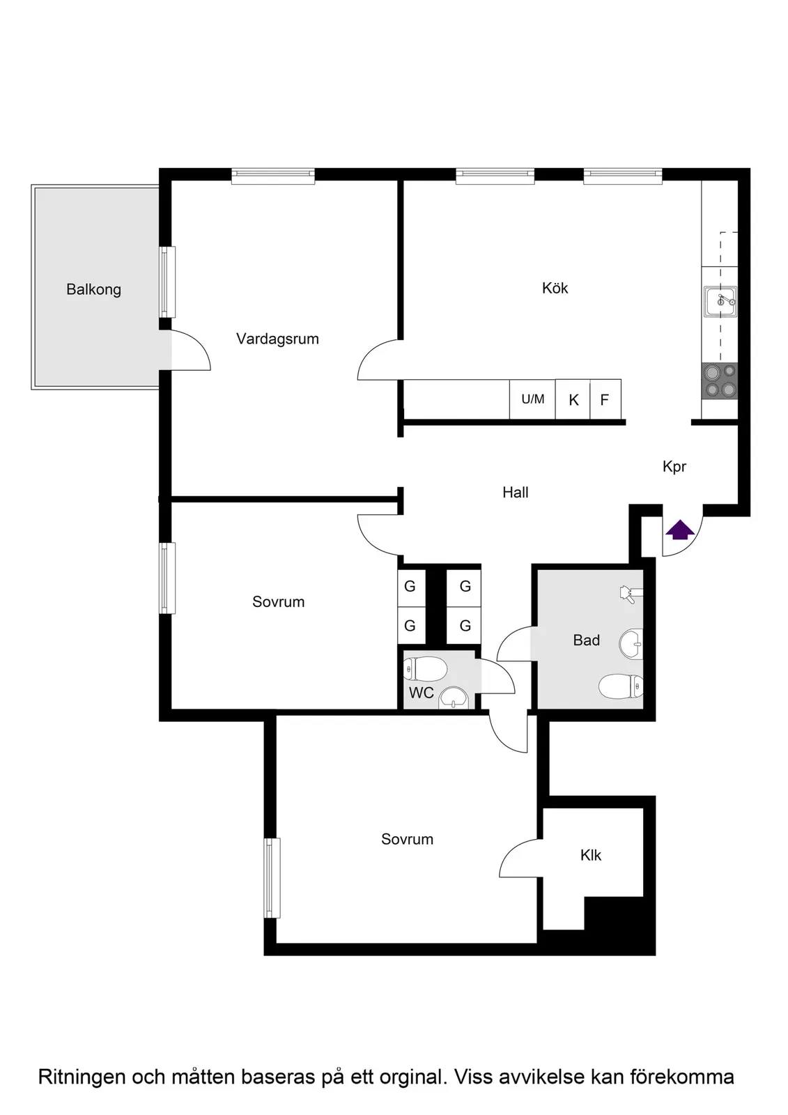 Floor plan for Hangarvägen 1