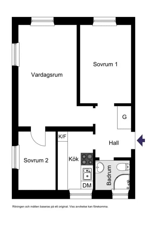 Floor plan for Tvingvägen 26