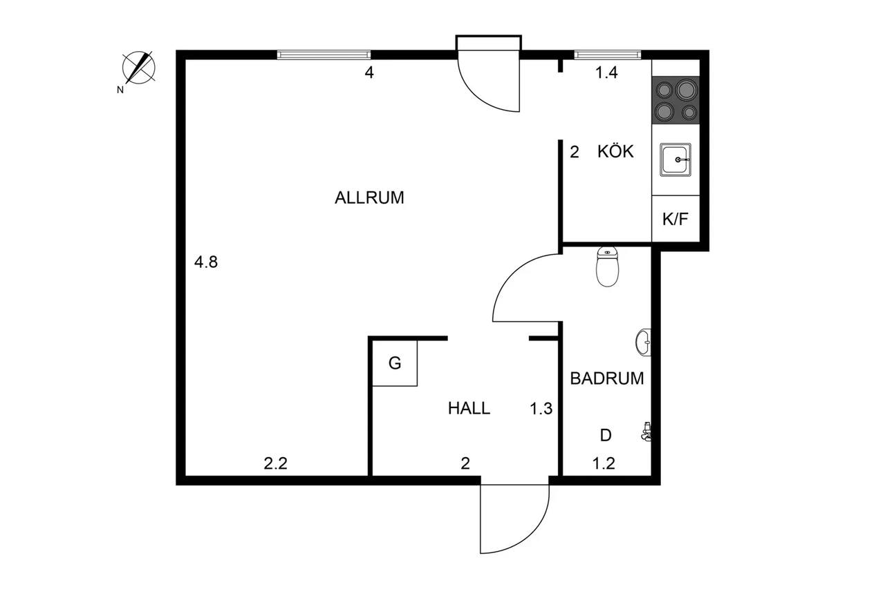 Planritning för Rådmansgatan 6