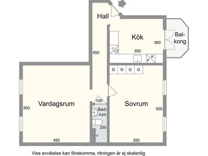 Floor plan for Kommissgatan 6