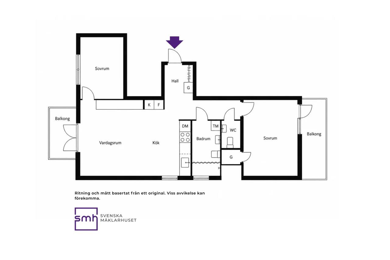 Floor plan for LM Ericssons väg 12