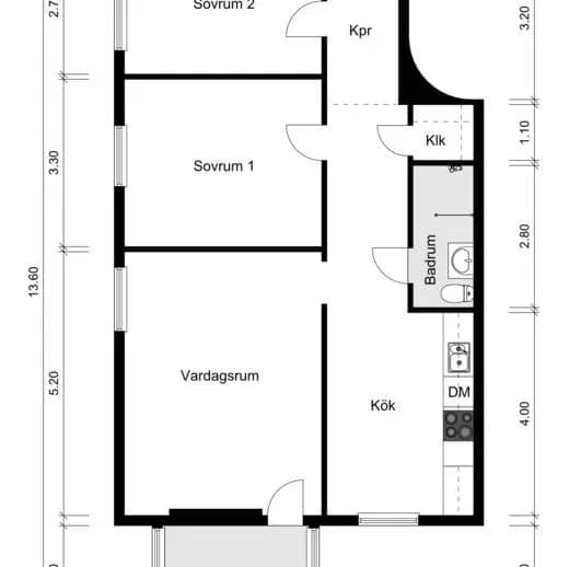 Floor plan for Lodvägen 14