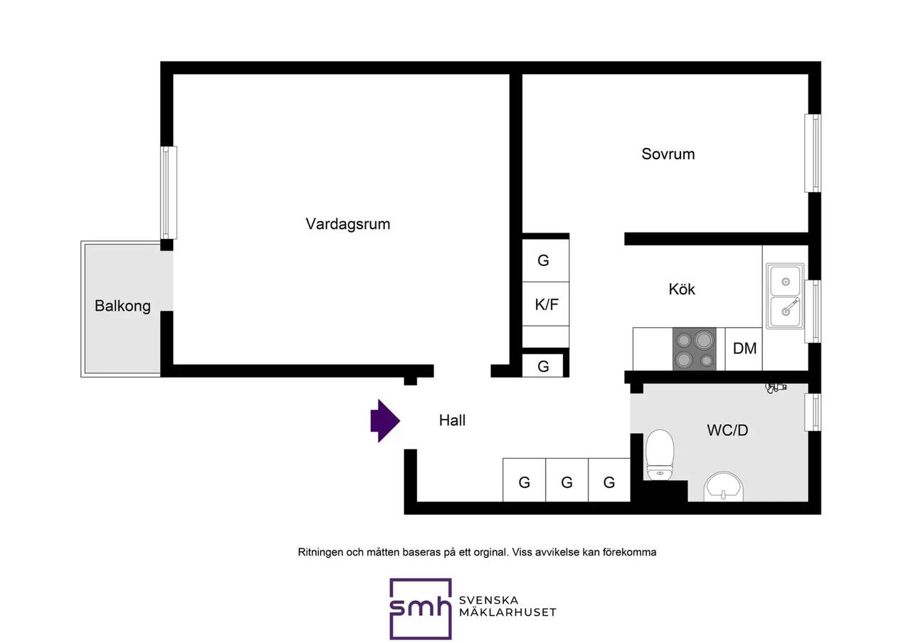 Floor plan for Registervägen 4