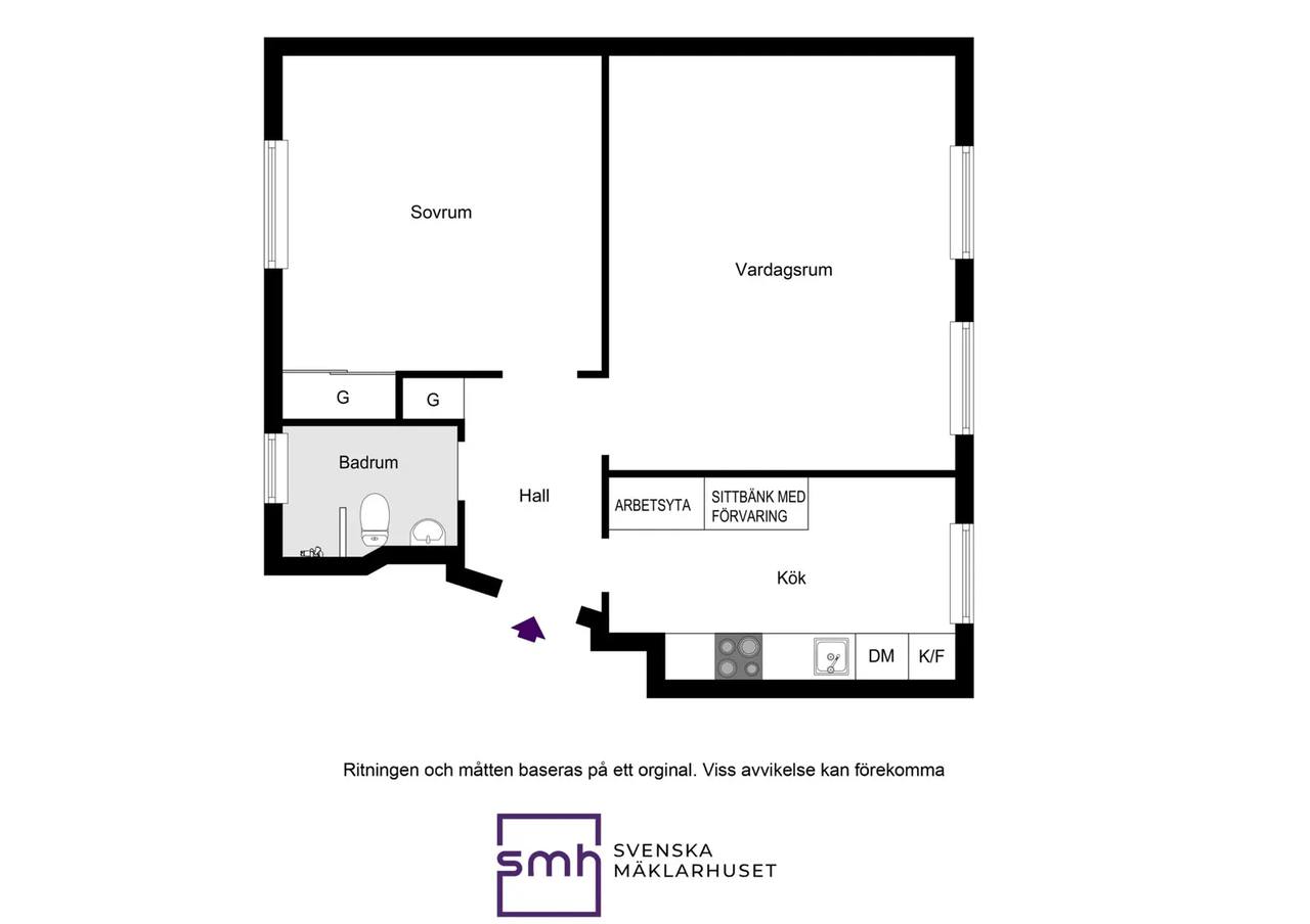 Floor plan for Björkbacksvägen 40