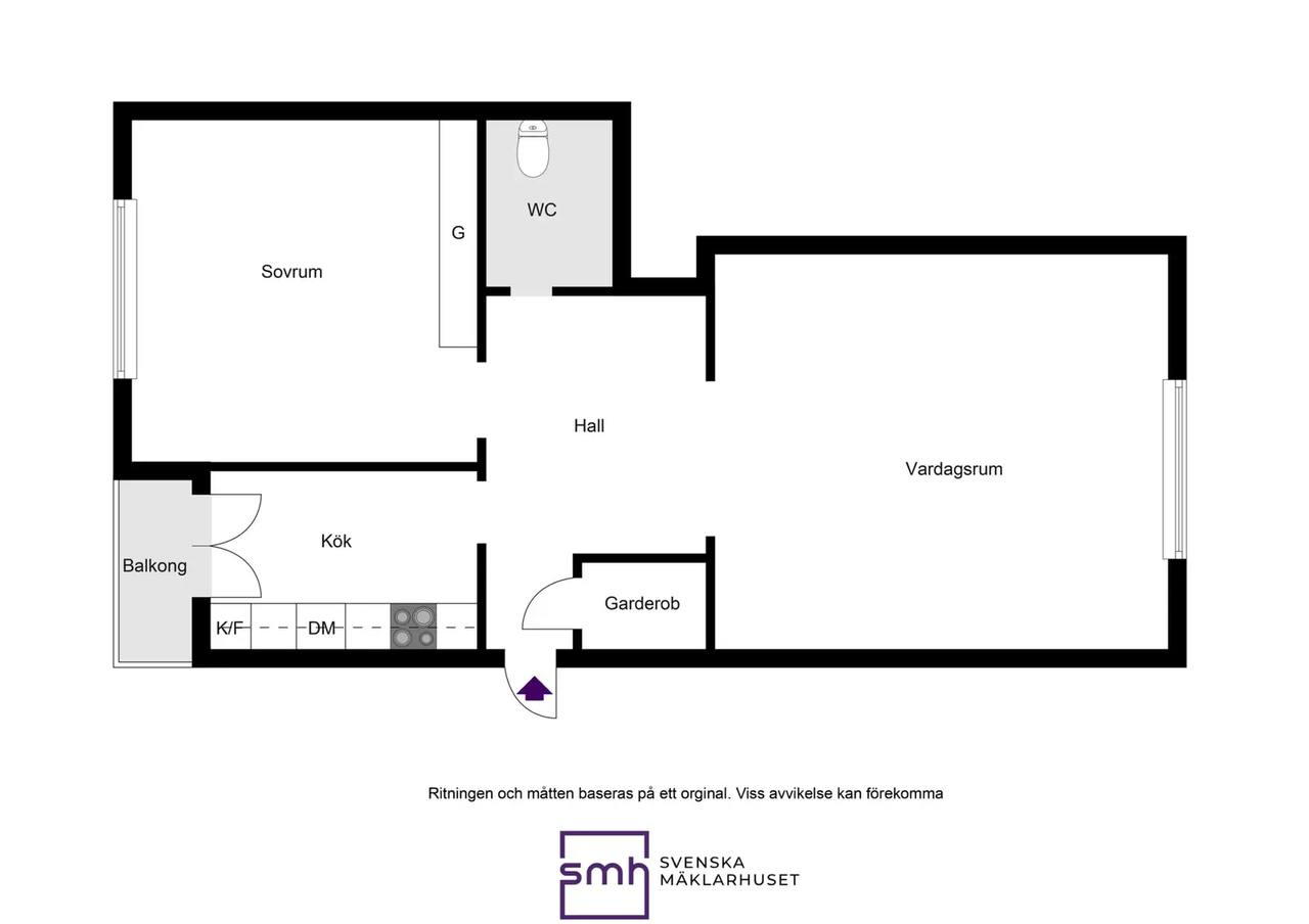 Floor plan for Östergatan 39A