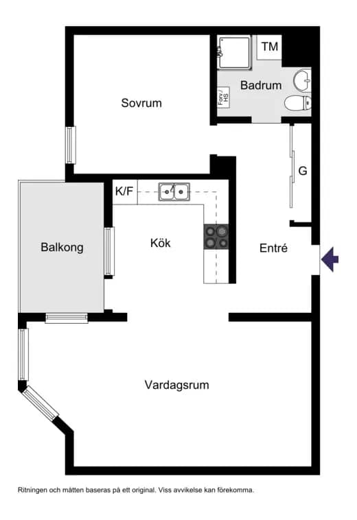 Floor plan for Möllegränden 19B
