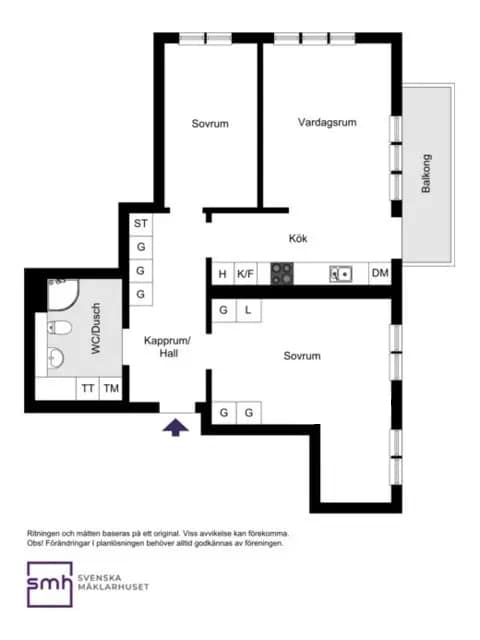 Floor plan for Styresman Sanders väg 4