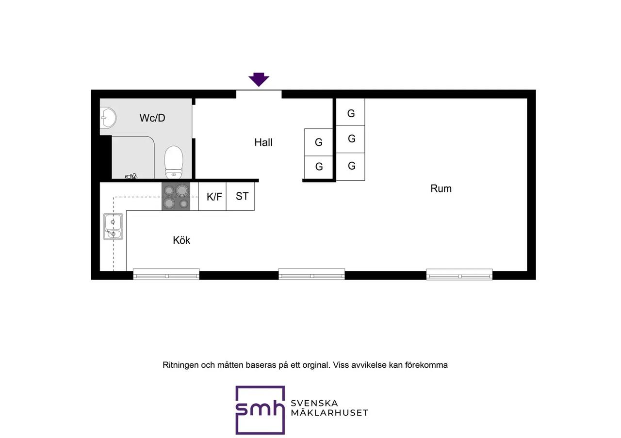 Floor plan for Agatvägen 28