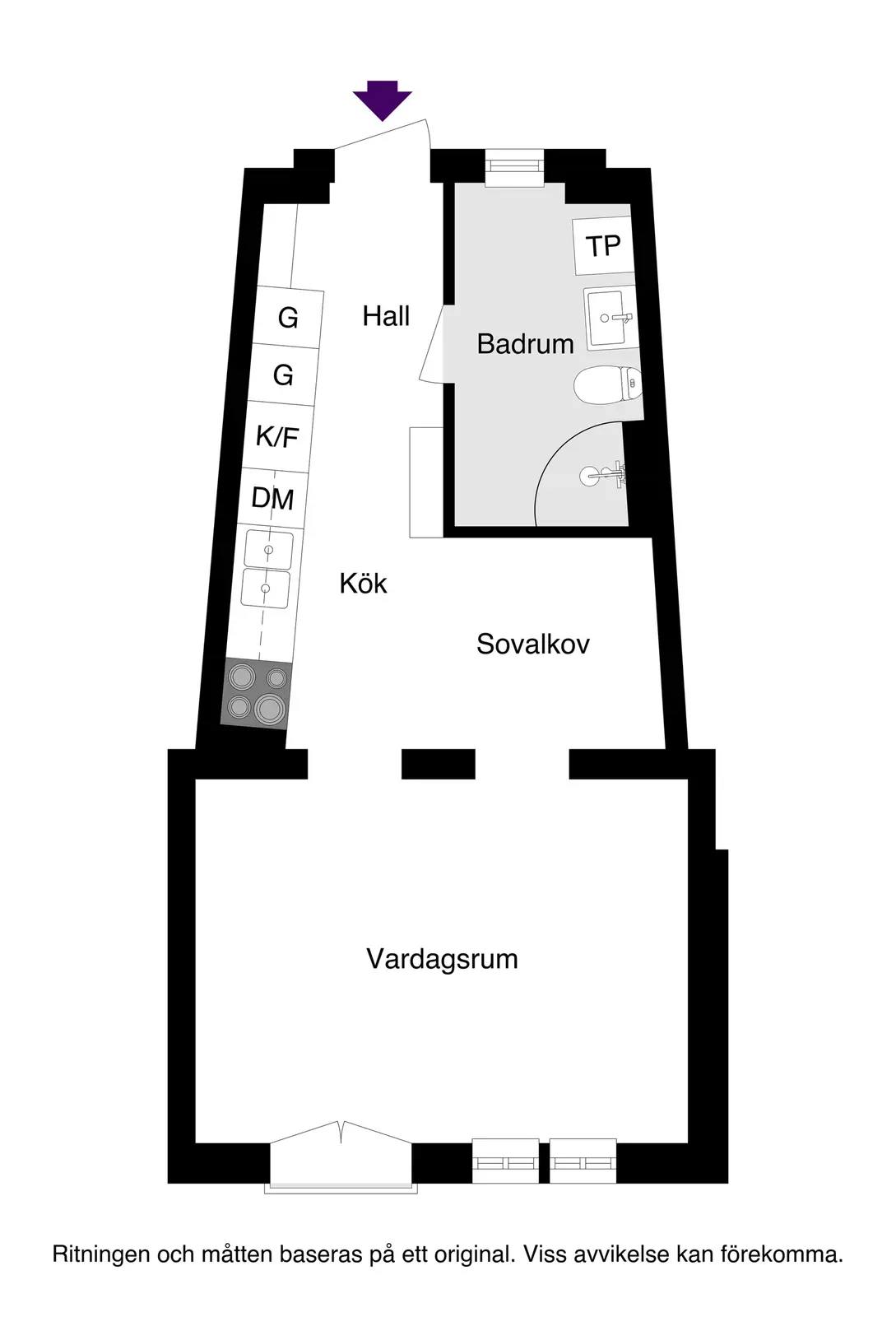 Planritning för Torkelsgatan 17G
