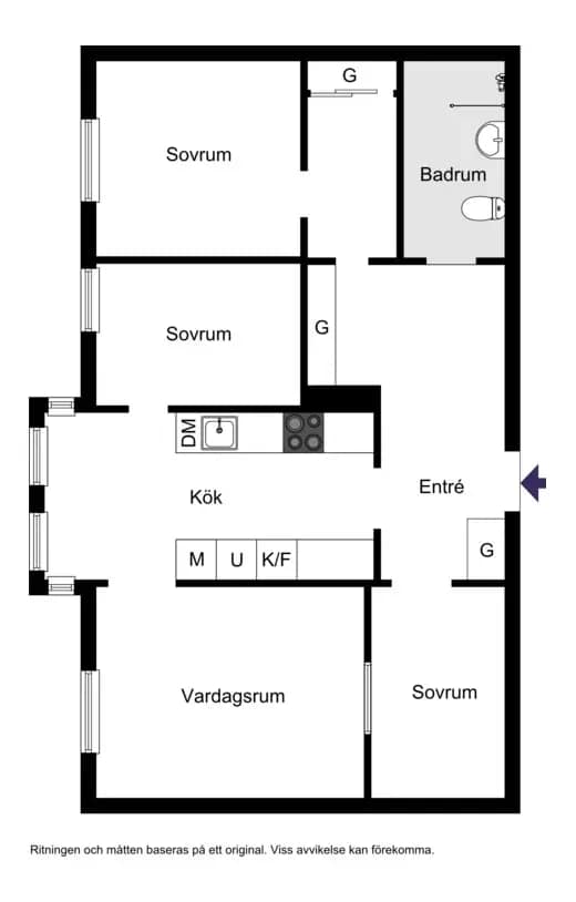 Planritning för Kullagatan 37