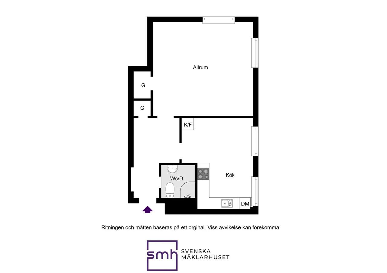 Floor plan for Tranebergsvägen 54
