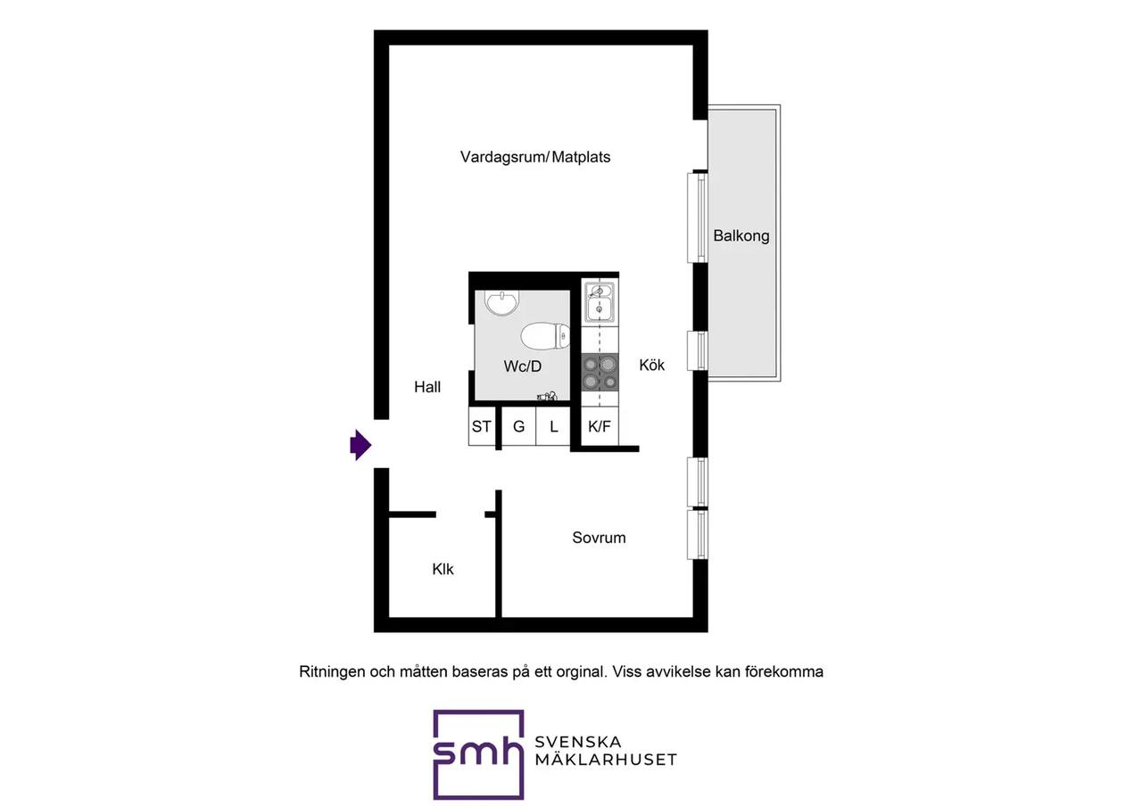 Floor plan for Björketorpsvägen 11