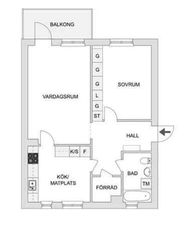 Floor plan for Yrvädersvägen 37