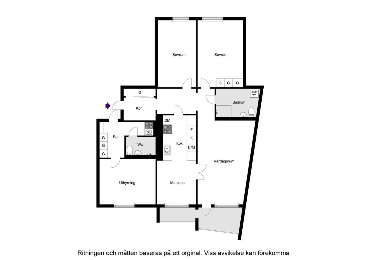 Floor plan for Åkerbyvägen 84
