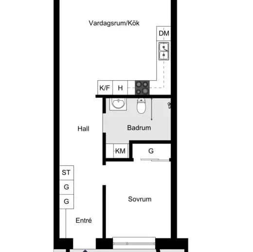Floor plan for Hallandsgatan 63A