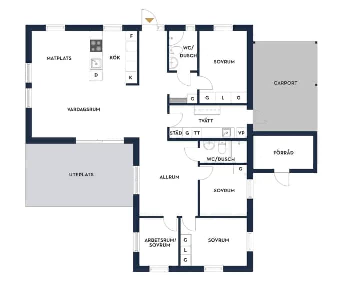 Floor plan for Rosentorpsvägen 11