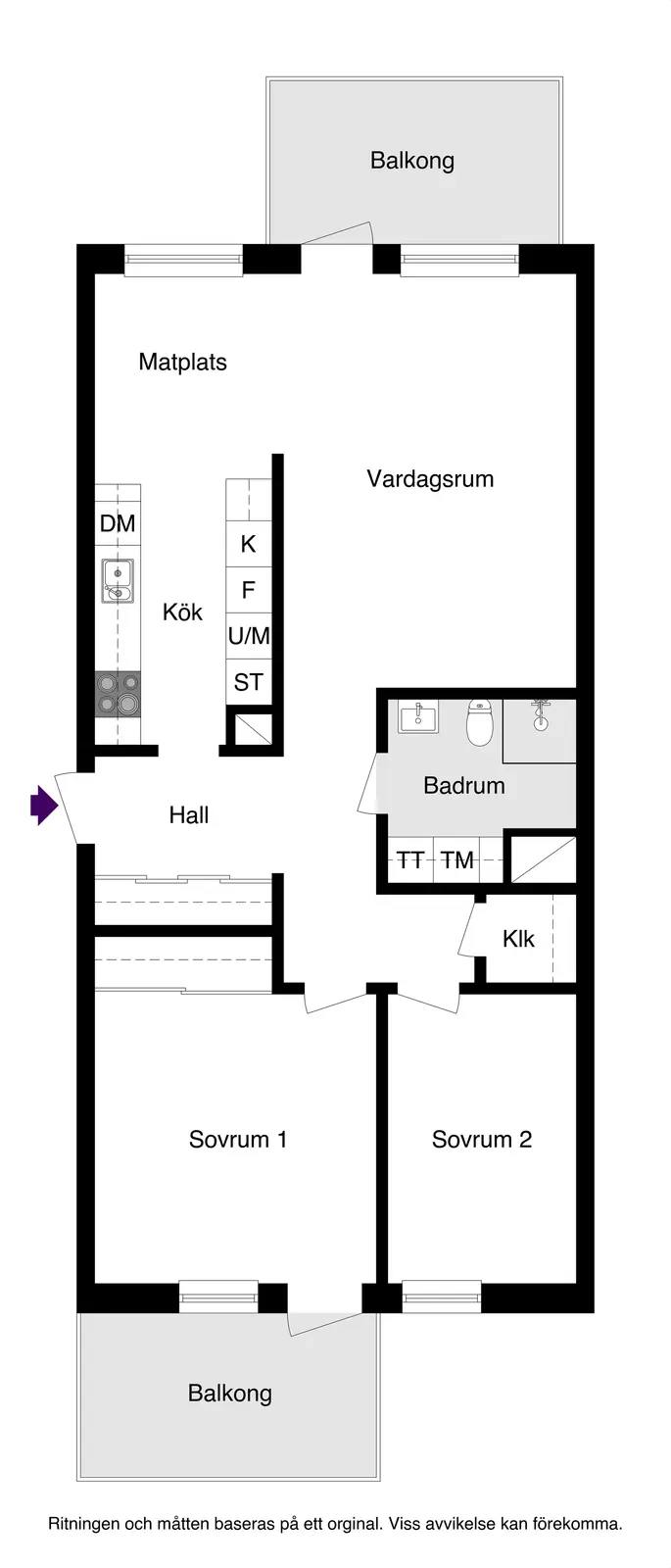 Planritning för Gimogatan 6A