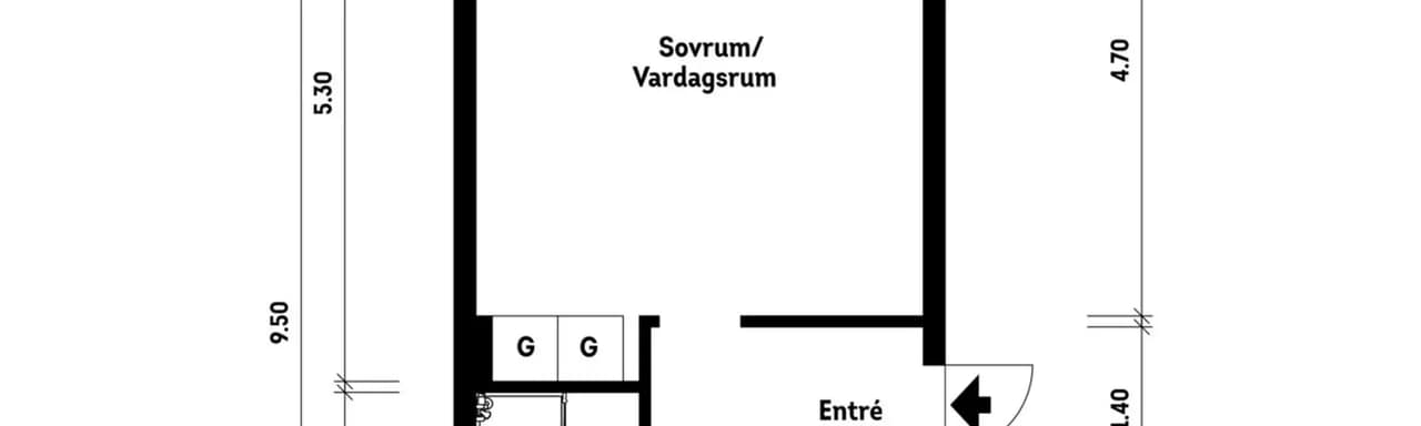 Floor plan for Malmögatan 4A