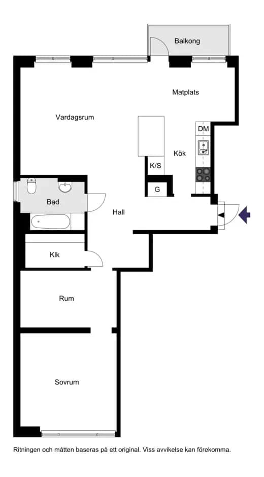 Floor plan for Persgatan 51