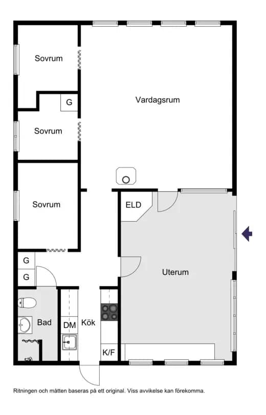 Floor plan for Havsbadsvägen 36