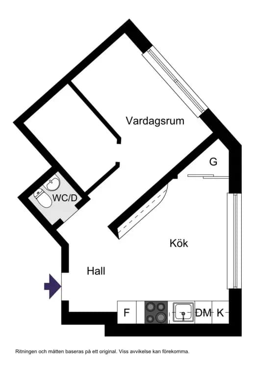 Floor plan for Lilla Möllevångsgatan 8