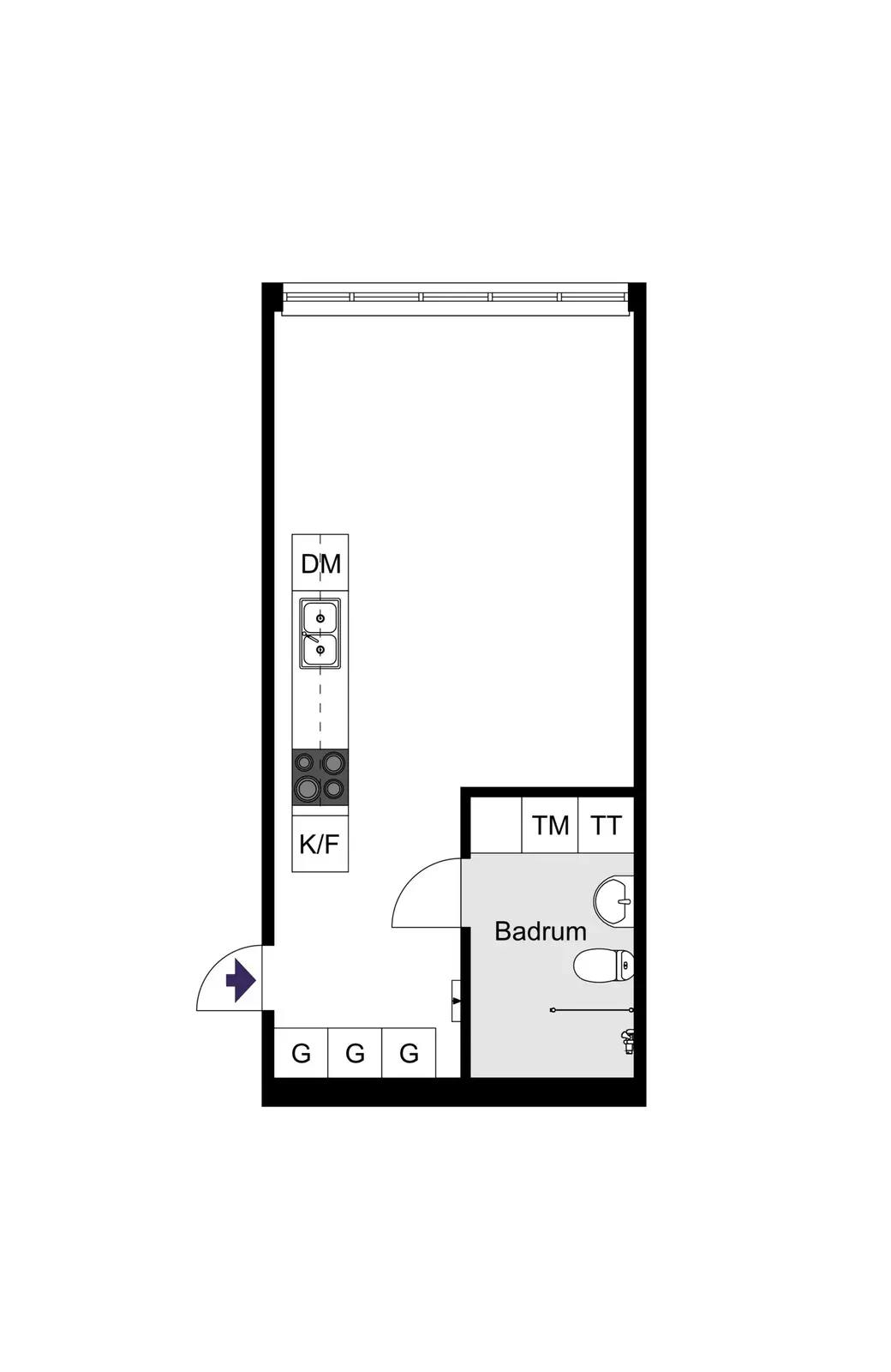 Floor plan for Wilhelm Kåges gata 96
