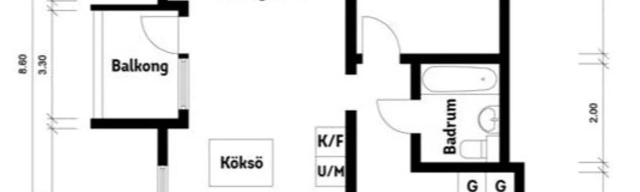 Floor plan for Gitarrgatan 3