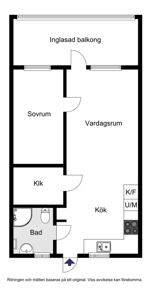 Floor plan for Sockengatan 2A