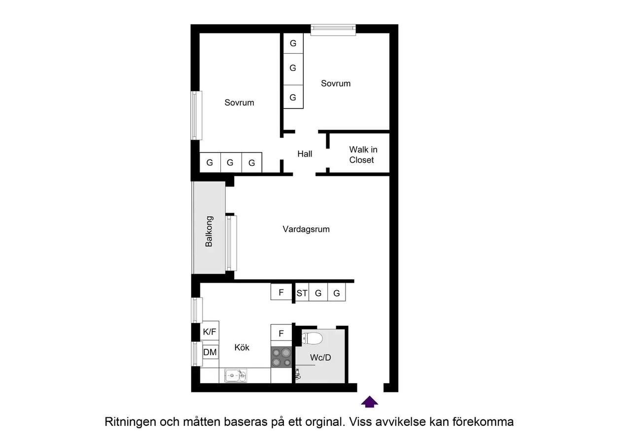 Floor plan for Radarvägen 3