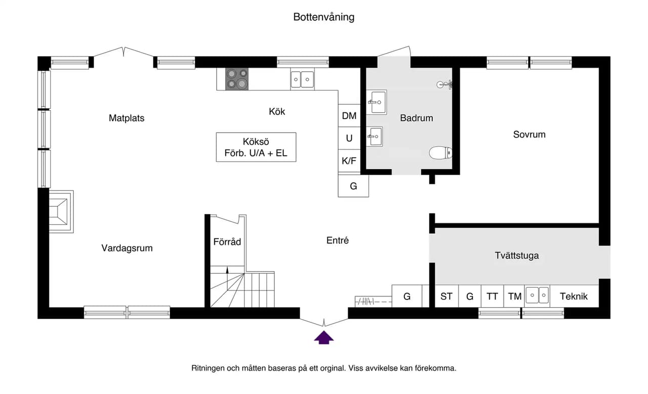 Planritning för Valhalls väg 4C