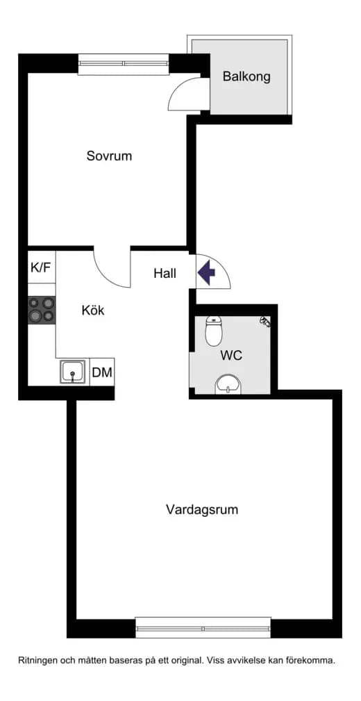 Planritning för Erik Dahlbergs gata 7B