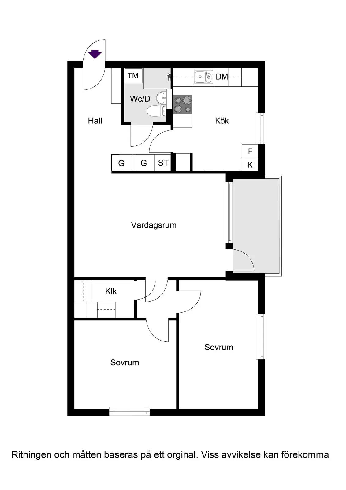 Floor plan for Radarvägen 1