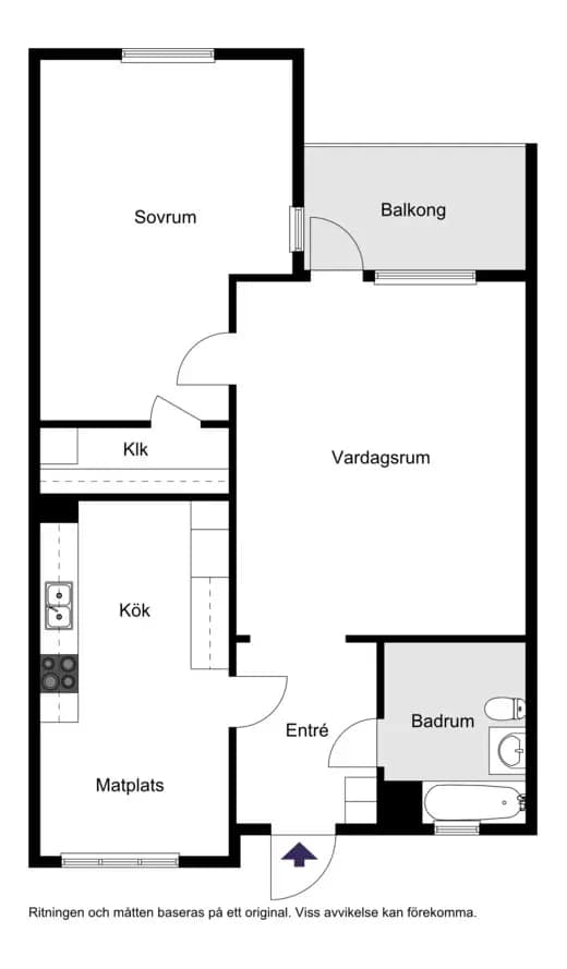 Planritning för Carl Krooks gata 57