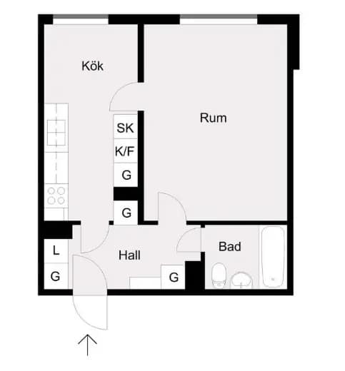 Floor plan for Kopparvägen 4