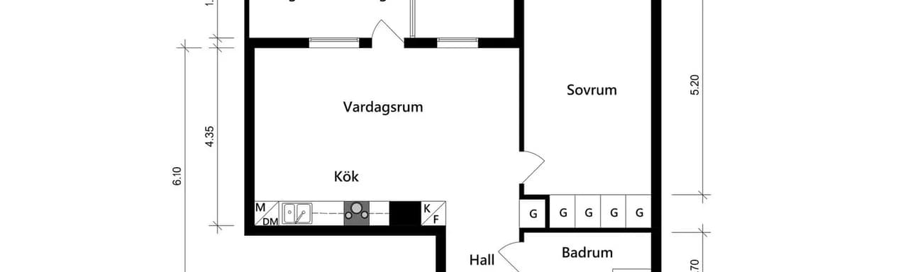 Floor plan for Gamla Kronvägen 33