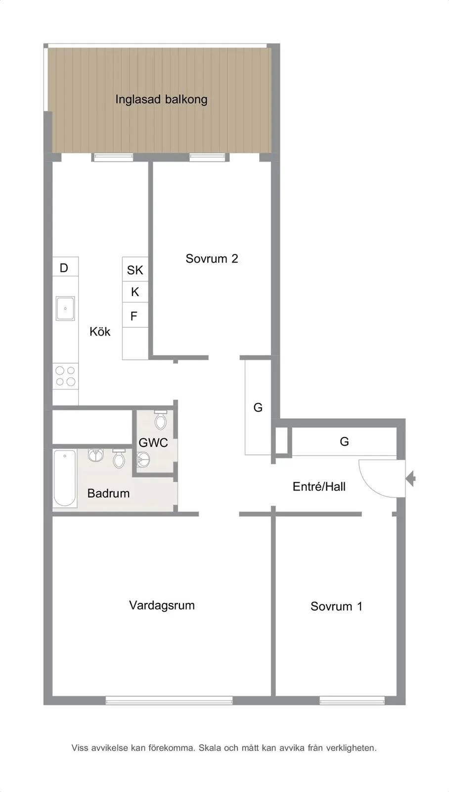 Floor plan for Von Lingens väg 15