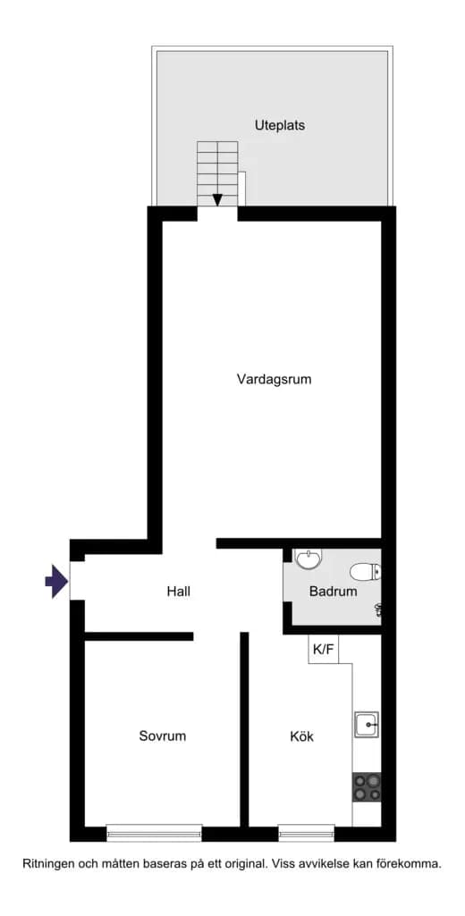 Floor plan for Sadelmakaregatan 3A