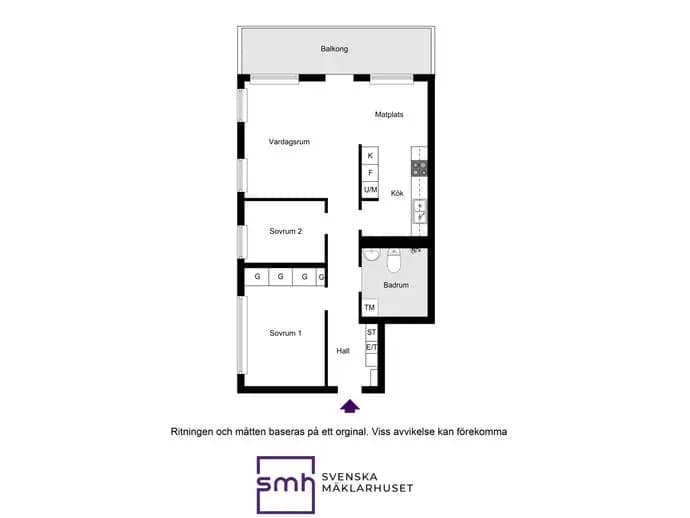 Floor plan for Kapplandsvägen 6, våning 17/17!