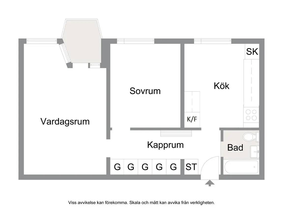 Floor plan for Rödkullastigen 7B