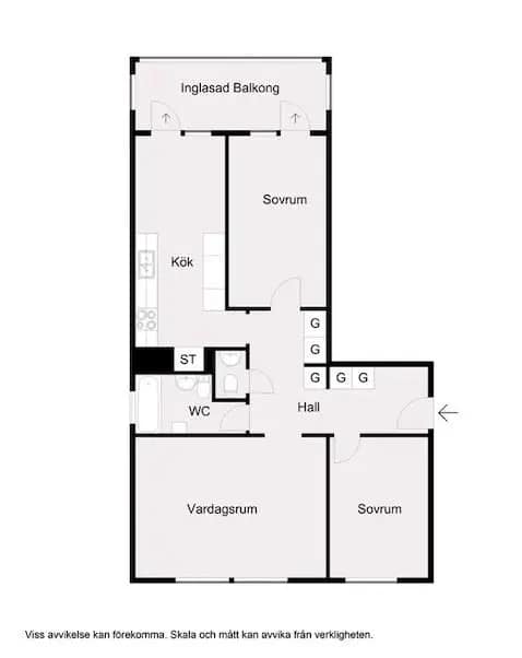 Floor plan for Södra Gulsparvsgatan 76