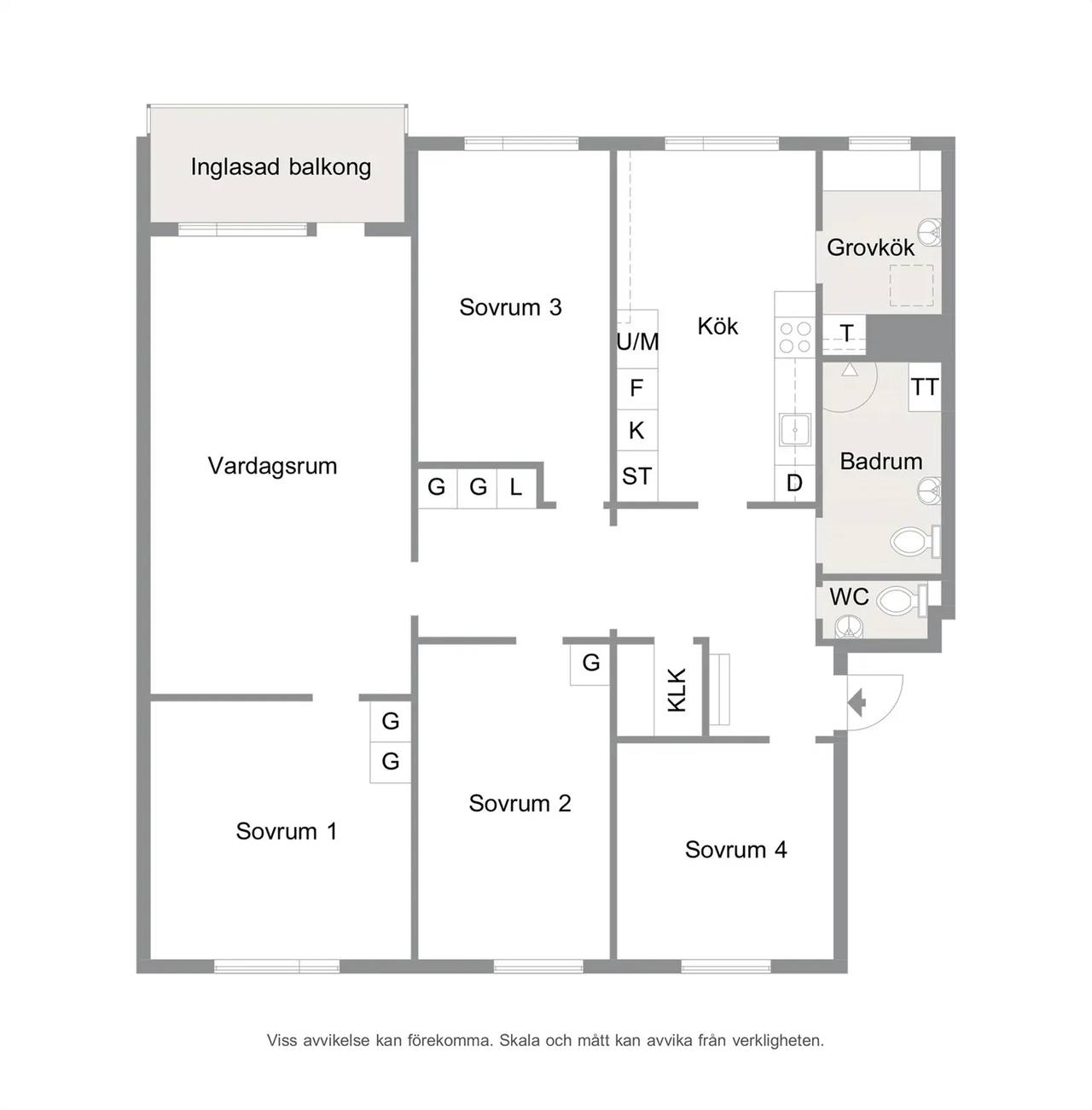Floor plan for Kungsörnsgatan 16