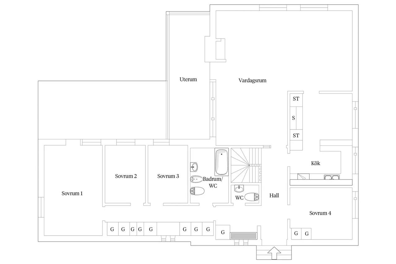 Floor plan for Platangången 3