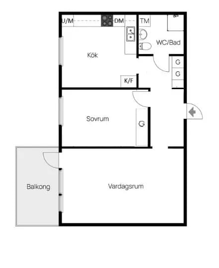 Floor plan for Tegvägen 76