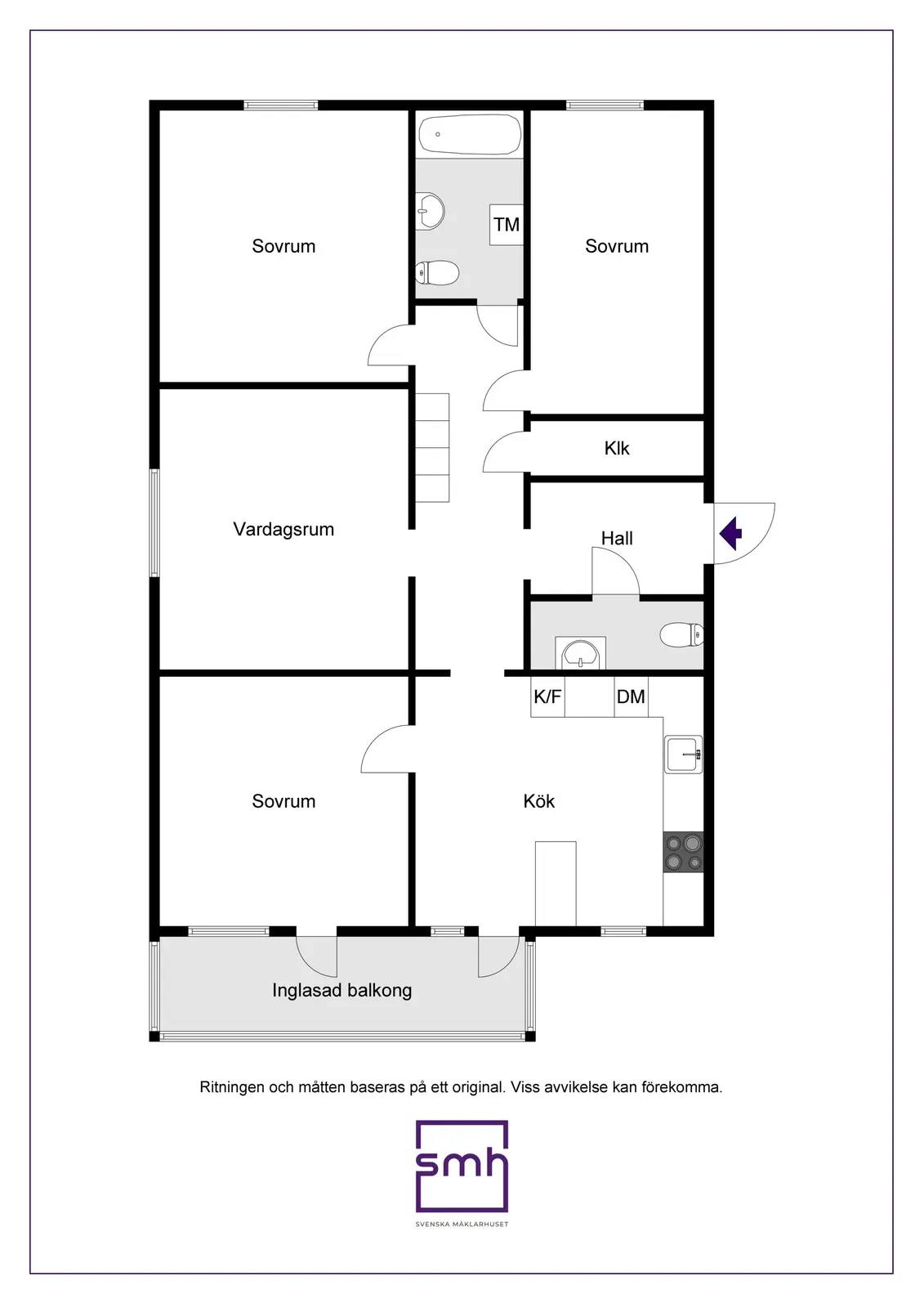 Floor plan for Högarörsgatan 13