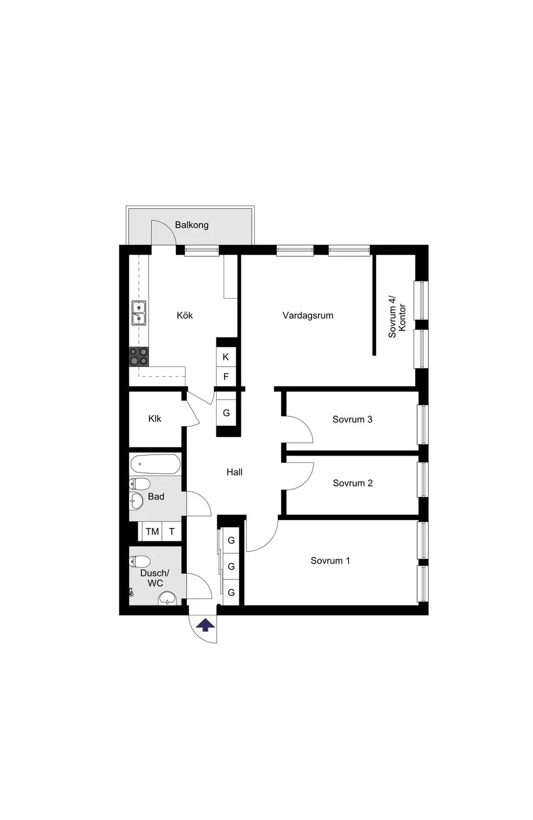 Floor plan for Utövägen 10