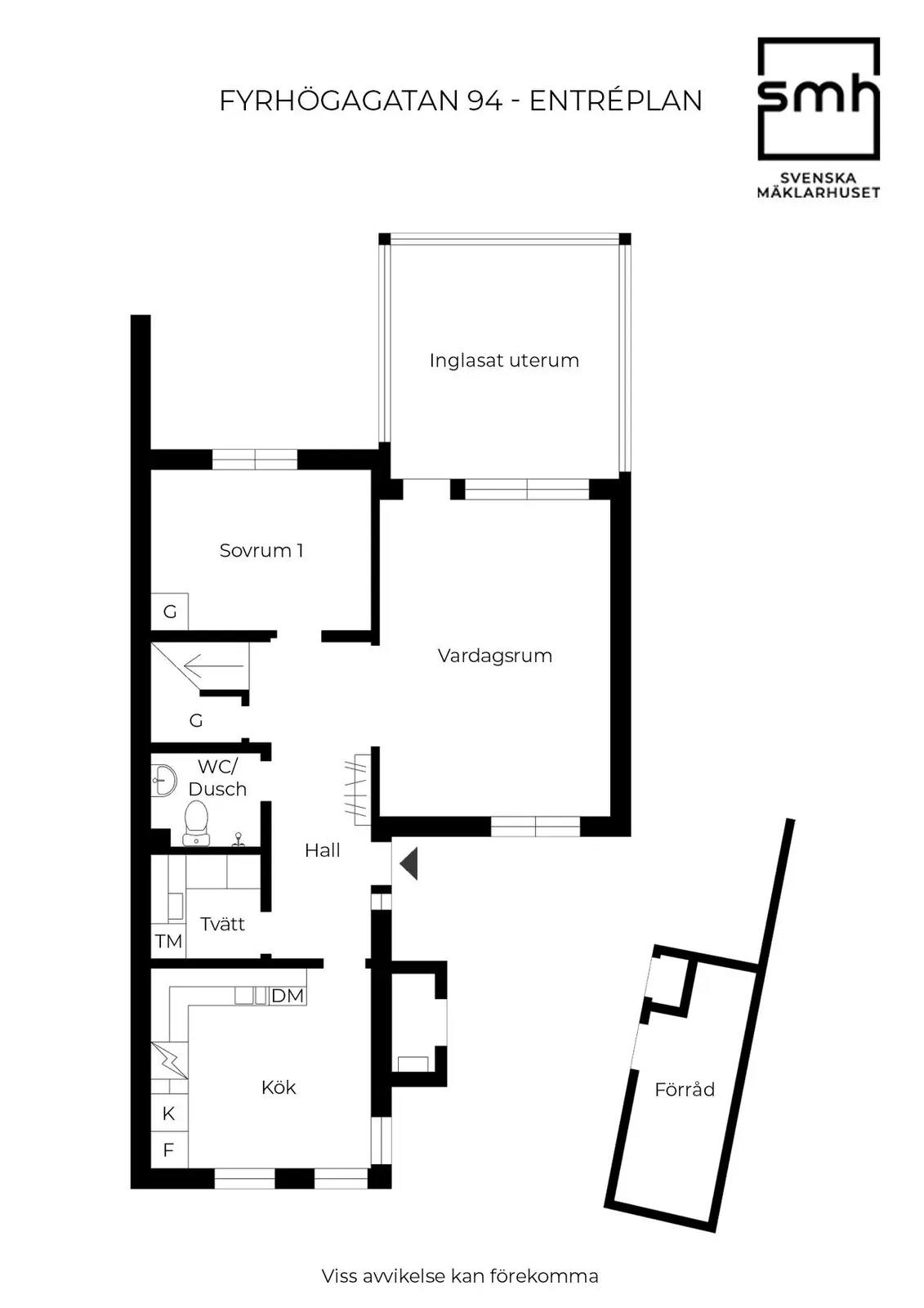 Planritning för Fyrhögagatan 94