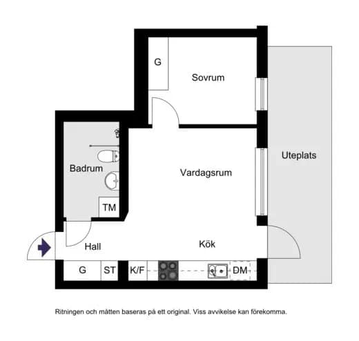Floor plan for Tellusborgsvägen 65C
