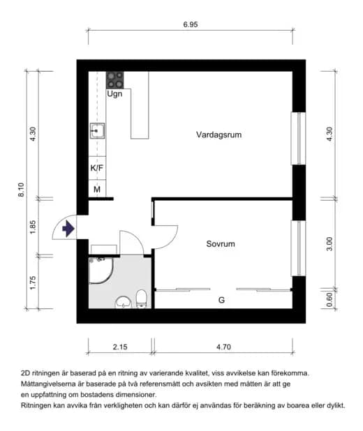 Floor plan for Vagnmansgatan 12