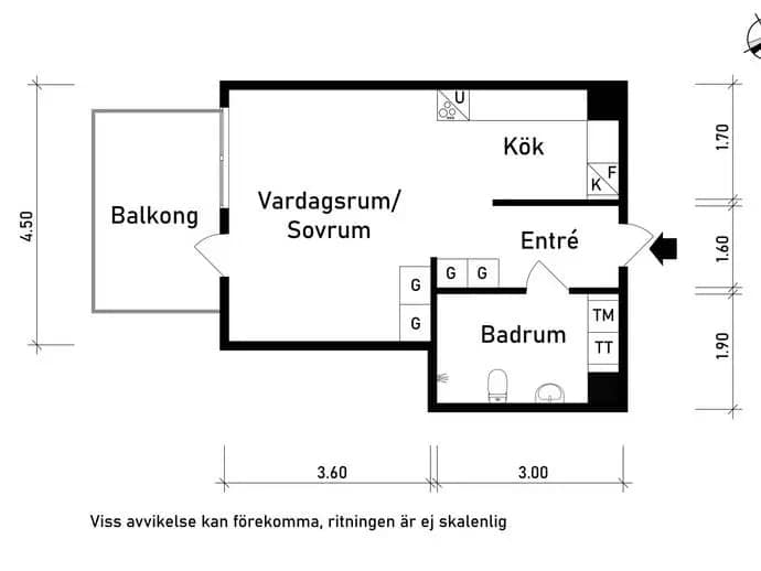 Planritning för Gårdstensvägen 120